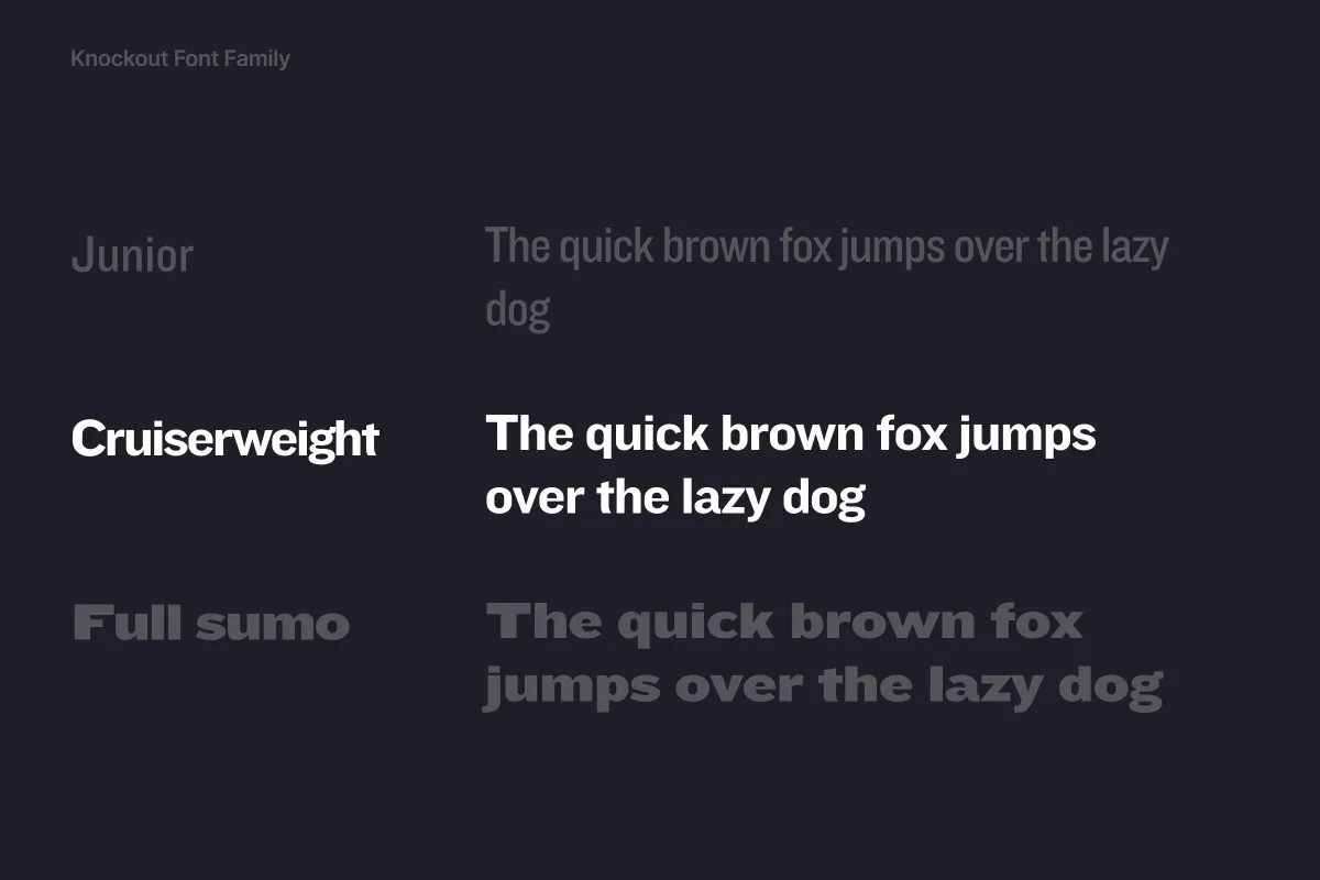Knockout-font Font Preview 3
