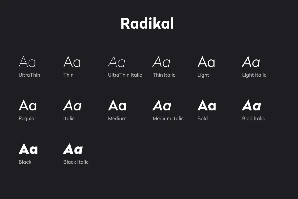 Radikal-font Font Preview 5